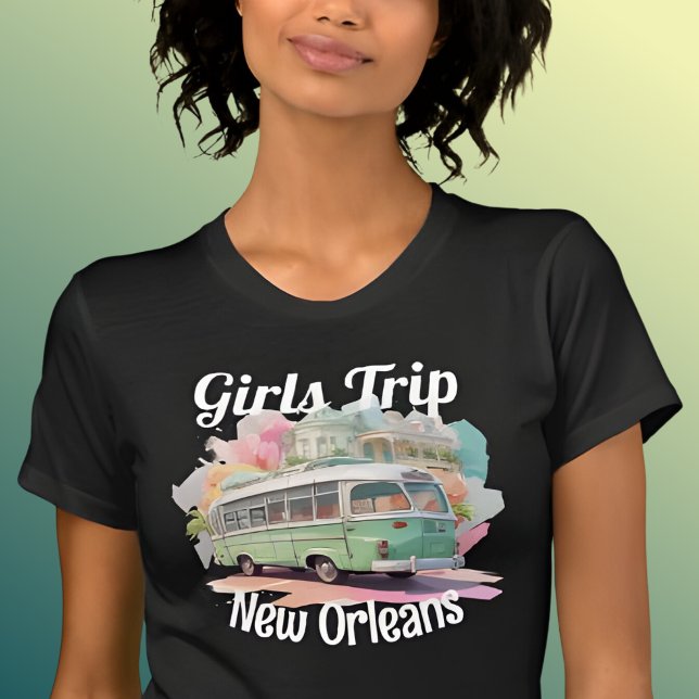 Redigerbar text för flickor Resa New Orleans T Shirt (Skapare uppladdad)