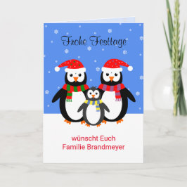 Redigerbar text för glad helg på tyska penguins