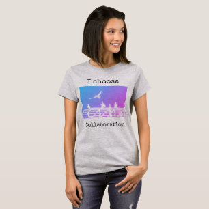 Redigerbar text Söta måsar Konsttryck Fram- och ba T Shirt