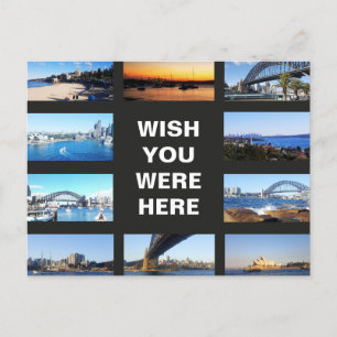 Redigerbar text - Sydney Australien med flera foto Vykort
