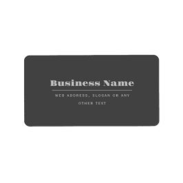 Redigerbar textmall för återmodern text | Mörk Grå Adressetikett
