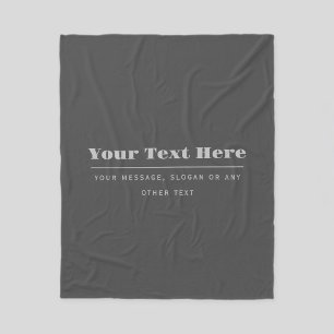 Redigerbar textmall för återmodern text   Mörk Grå Fleecefilt