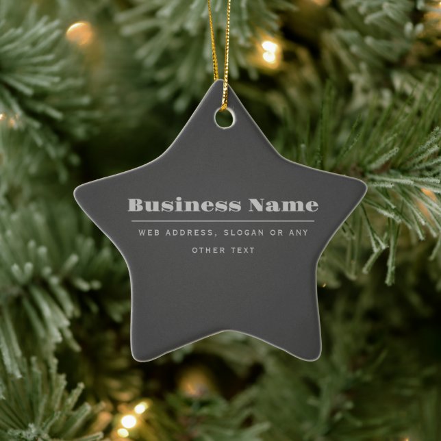 Redigerbar textmall för återmodern text | Mörk Grå Julgransprydnad Keramik (Träd)