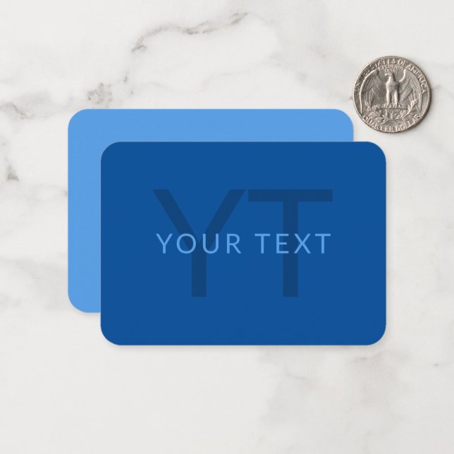 Redigerbar textmall för Monogrammed Namn etc. Anteckningskort (Fram/Back In Situ)