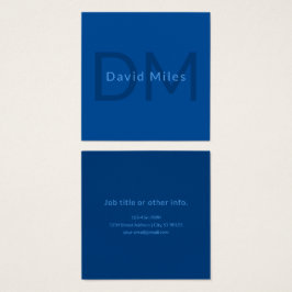 Redigerbar textmall för Monogrammed Namn etc. Fyrkantigt Visitkort