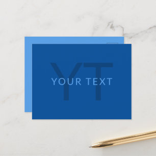 Redigerbar textmall för Monogrammed Namn etc. Vykort