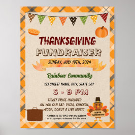 Redigerbar Thanksgiving-potluck-flygare Poster