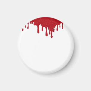 Redigerbar Tomatröd Droppmagnet – Minimalistisk st Magnet