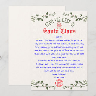 Redigerbar tomtebrevmall utskrivbar inbjudningar