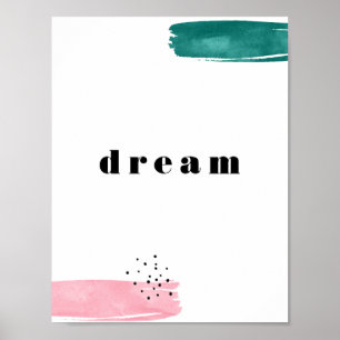 Redigerbar typografi för modern Abstrakt Brushstro Poster