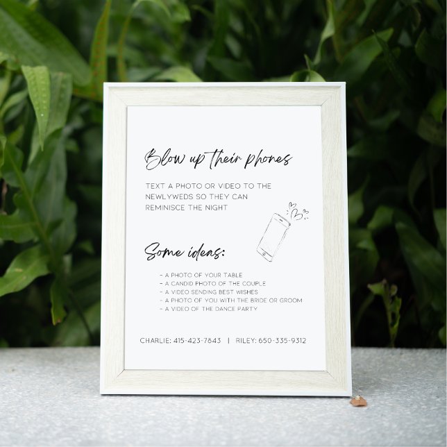 Redigerbar uppblåsning av fotosignalen Telefoner B Poster (Skapare uppladdad)