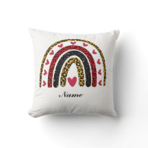 Redigerbar Valentine Pillow: Kärlek Rainbow för