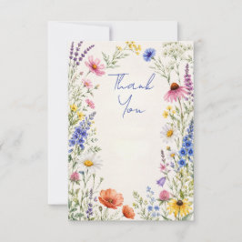 Redigerbar Vildblomma Tacksamhetskort