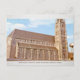 Redigerbar Vintage Church Photo Vykort