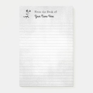 Redigerbar Vintage Cool Topphatt Katt fodrad Klist Post-it Block