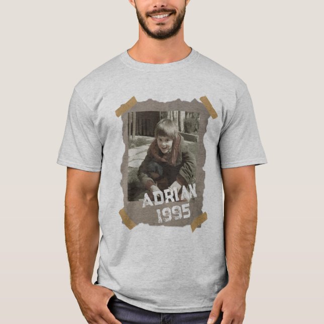 Redigerbar Vintage Födelsedags T-Shirt Design (Framsida)