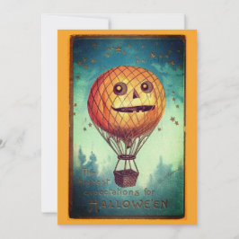Redigerbar Vintage Halloween Rolig illustration Julkort