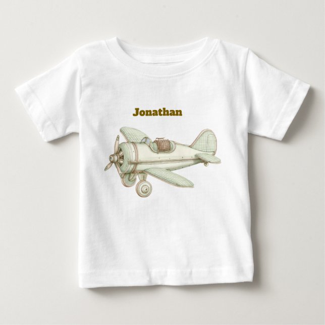 Redigerbar Vintage Neutral Baby T-Shirt  (Framsida)