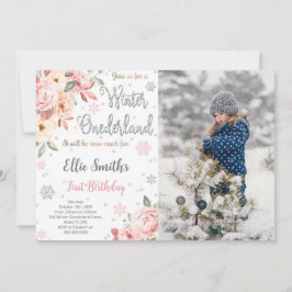 Redigerbar vinterundret fotografisk inbjudan