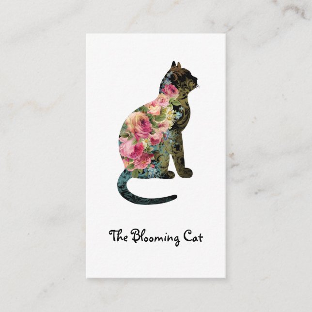 Redigerbar visitkort för BLOMSTERHANDLARE (Framsida)