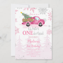 Redigerbar Winter ONEderland-inbjudan Inbjudningar