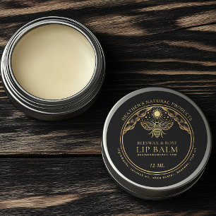 Redigerbar Witchy Tarot Beeswax Lip Balm Tin-etike Runt Klistermärke