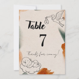 Redigerbara Babyshower Bordskyltar | Minimalistisk Inbjudningar