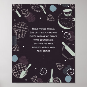 Redigerbara citattecken Baking Apple paj tecknad Poster