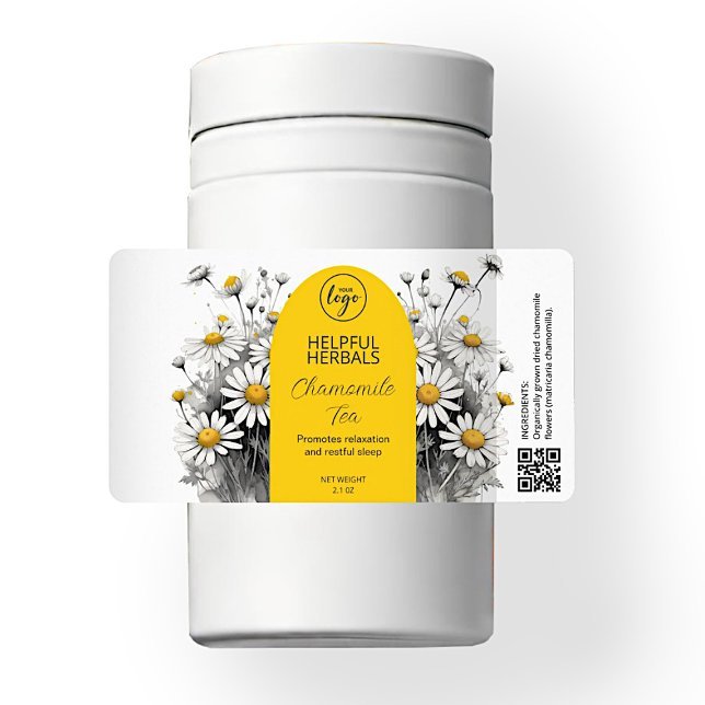 Redigerbara etiketter för Chamomile Tea Fraktsedel (Skapare uppladdad)