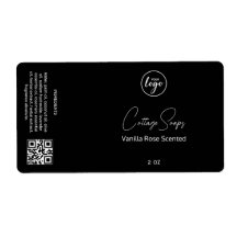 Redigerbara etiketter för svarta soap-paket