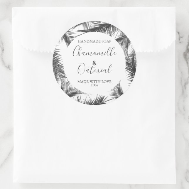 Redigerbara etiketter för Tropical Soap-paket (Väska)