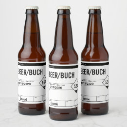 Redigerbara etikettetiketter för generisk öl-Flask Ölflaska Etikett