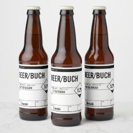 Redigerbara etikettetiketter för generisk öl-Flask Ölflaska Etikett