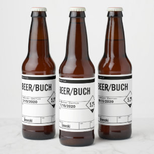 Redigerbara etikettetiketter för generisk öl-Flask Ölflaska Etikett