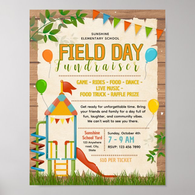Redigerbara fält dag Flyer Poster (Framsidan)