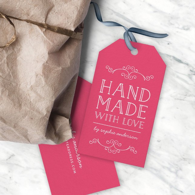 Redigerbara Färg-blommor som hanteras med Kärlek Presentetikett (Skapare uppladdad)