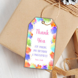 Redigerbara favoritMärkre för Art Party med Färg S Presentetikett