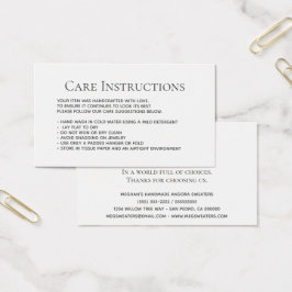 Redigerbara förpackningar för Tvättande kläder Visitkort