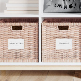 Redigerbara Hem Essentials 3,5x2 tum Etikett Set