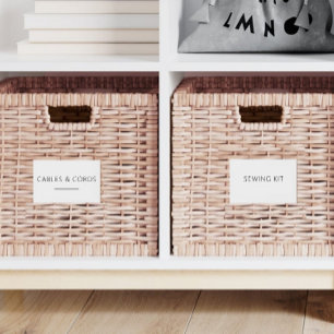 Redigerbara Hem Essentials 3,5x2 tum Etikett Set