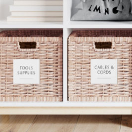 Redigerbara Hem Essentials 3 tums Etikett Set