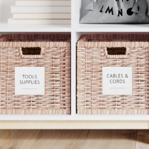 Redigerbara Hem Essentials 3 tums Etikett Set