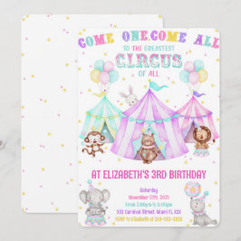 Redigerbara karnival-inbjudningar inbjudningar