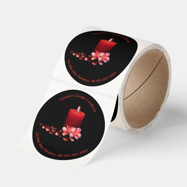 Redigerbara Ljusstakelser Runt Klistermärke (Rulle)