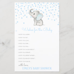 Redigerbara önskningar för bebiskort, baby shower
