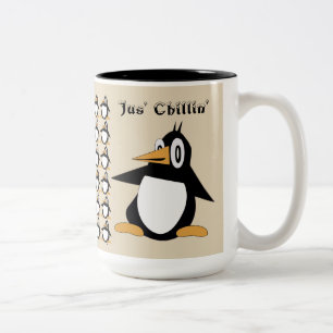 Redigerbara Percius pingvinkaffemuggen Två-Tonad Mugg