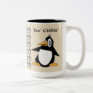 Redigerbara Percius pingvinkaffemuggen Två-Tonad Mugg
