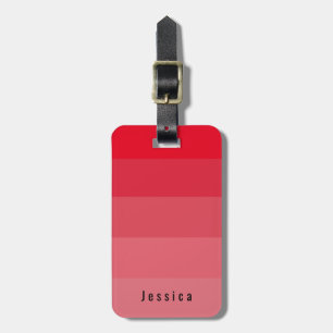 Redigerbara personliga, ljusröda Rosa Coral Hues Bagagebricka