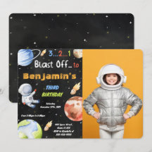 Redigerbara rymdfoto-inbjudningar