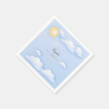 Redigerbara servetter för babyduschen party.